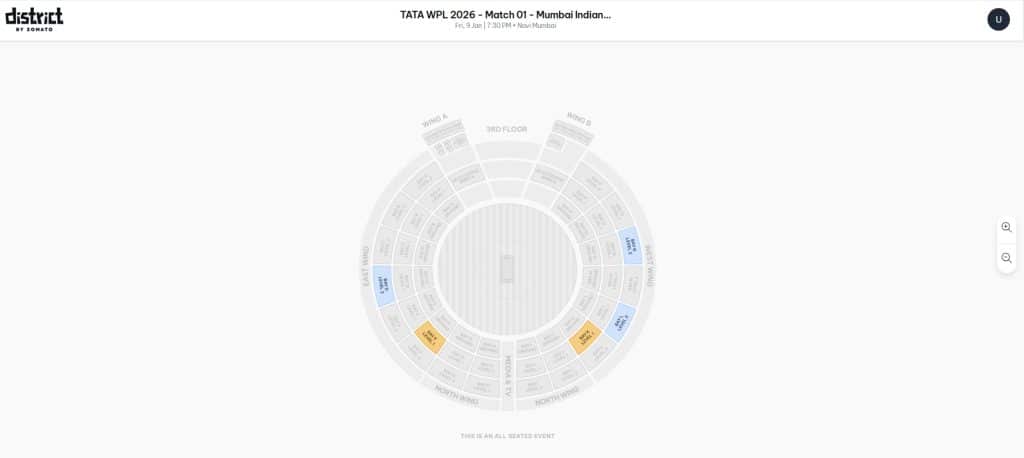 Choose Seating Category for WPL Choose Seating Category for WPL
