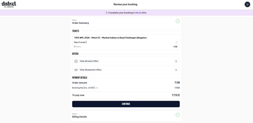 Review Booking Details Review Booking Details