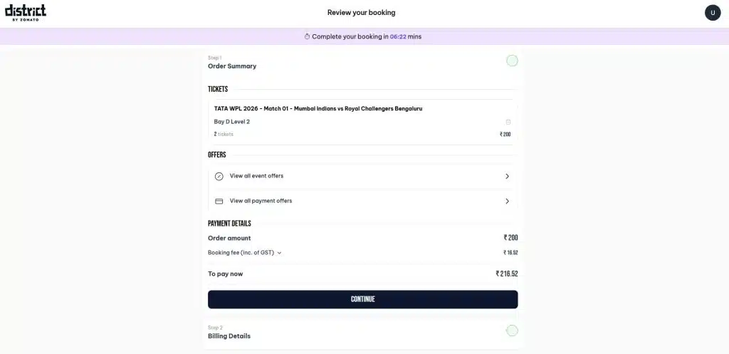 Review Booking Details