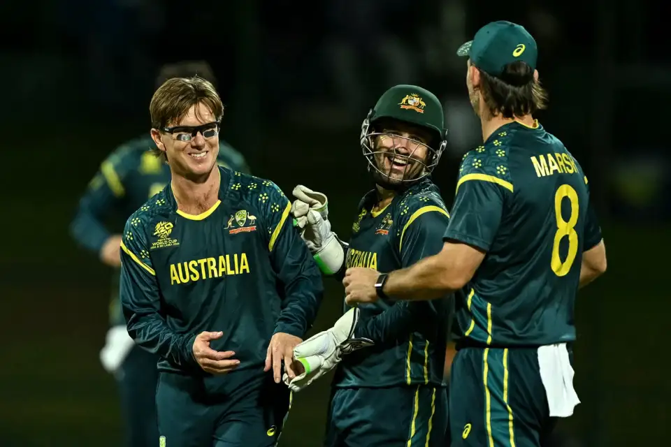 OMN vs AUS Match 40 T20 WC Highlights: AUS Won by 9 Wickets