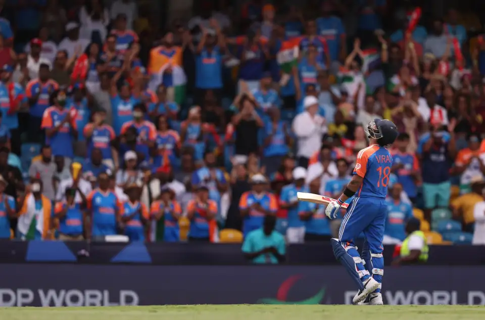 Virat Kohli after playing a magnificent innings in the final of 2024 t20 worldcup 