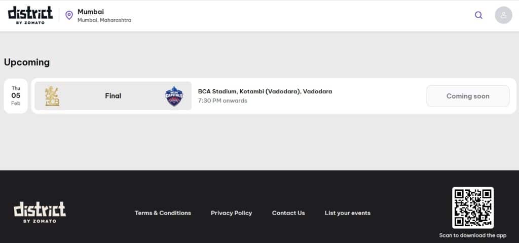 WPL 2026 Final Match Tickets WPL 2026 Final Match Tickets