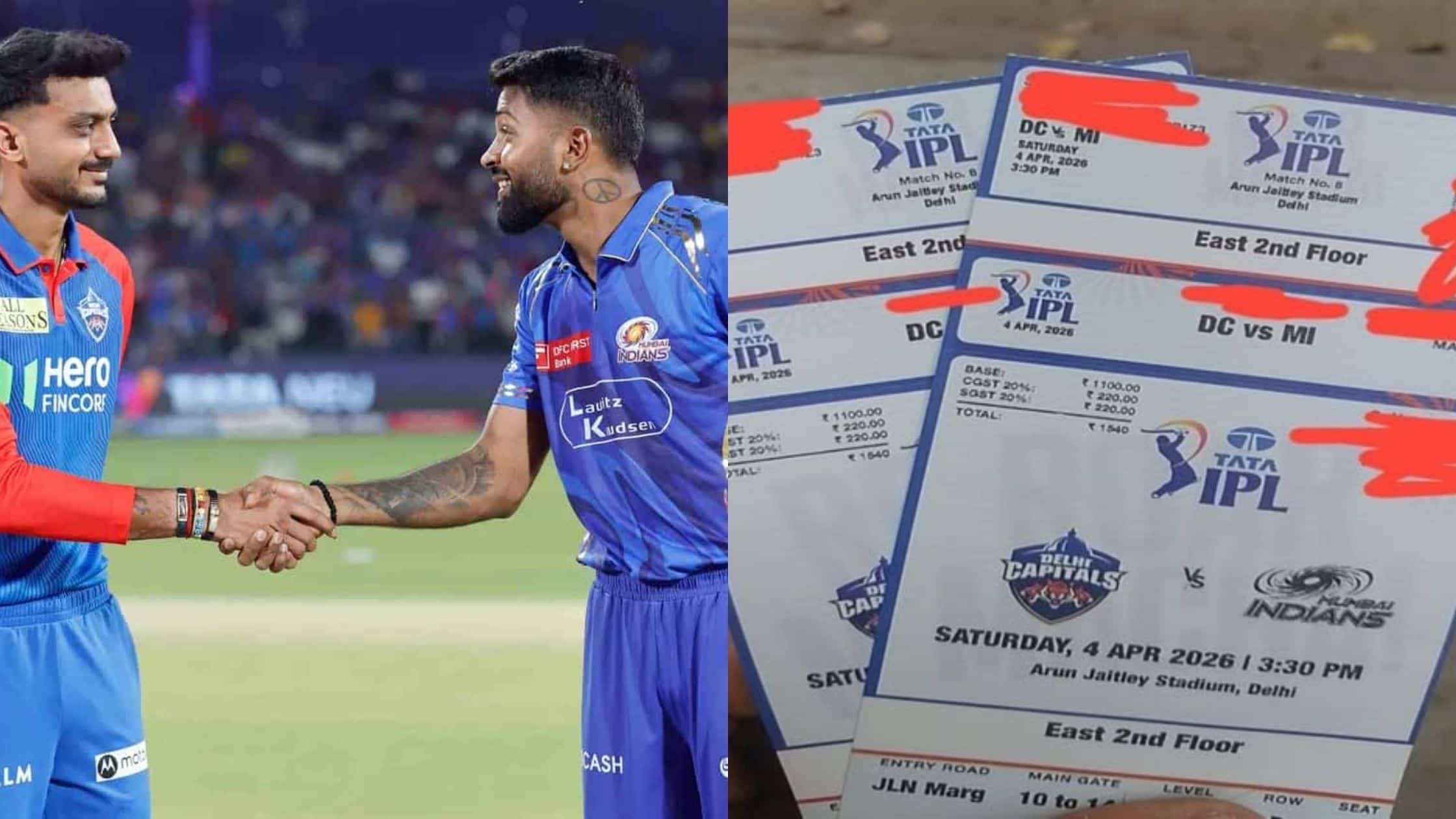 DC vs MI IPL 2026 Match 8 Tickets: Prices, Booking & Availability