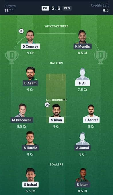 Dream11 Team for Islamabad United vs Peshawar Zalmi Dream11 Team for Islamabad United vs Peshawar Zalmi