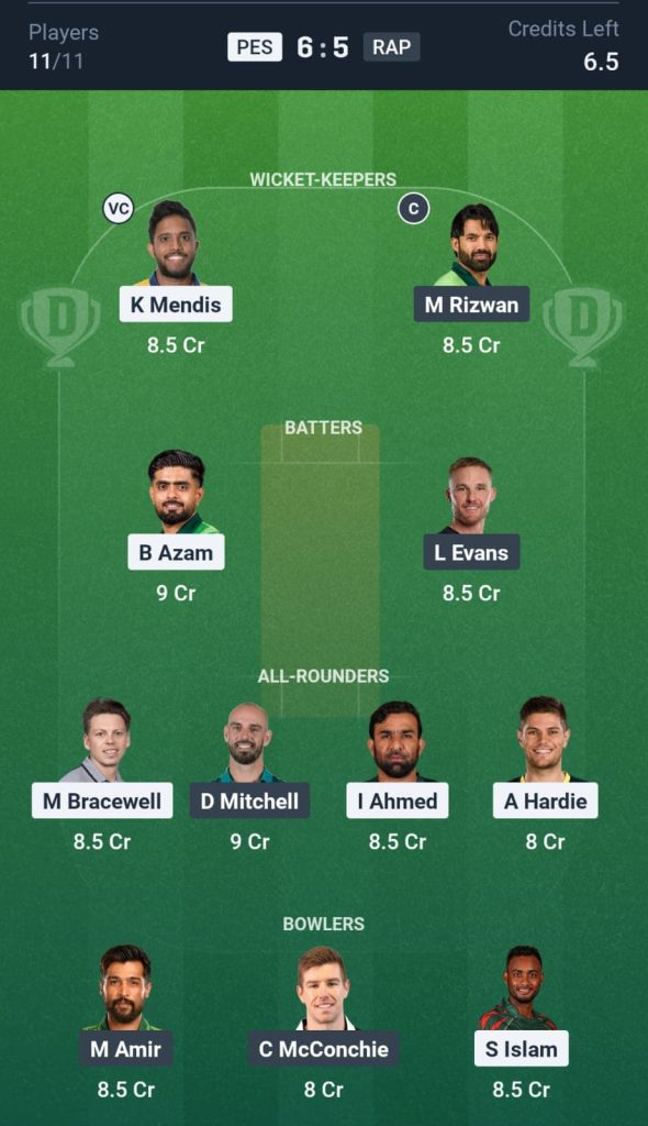 Dream11 Team for Peshawar Zalmi vs Rawalpindi Pindiz Dream11 Team for Peshawar Zalmi vs Rawalpindi Pindiz