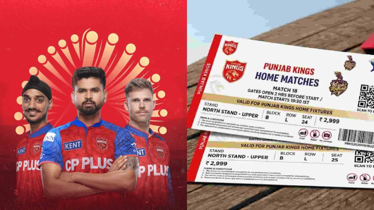 PBKS IPL 2026 Tickets: Match Dates, Prices & Availability
