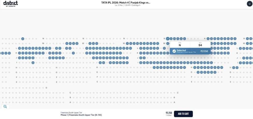 Choose Your Specific Seat
