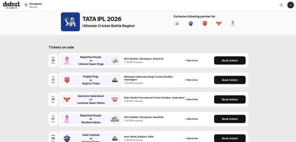 Step 1: SRH IPL 2026 Ticket Booking Guide