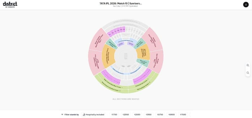 Step 3: SRH IPL 2026 Ticket Booking Guide