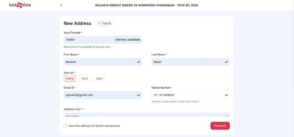 Enter Payment Details