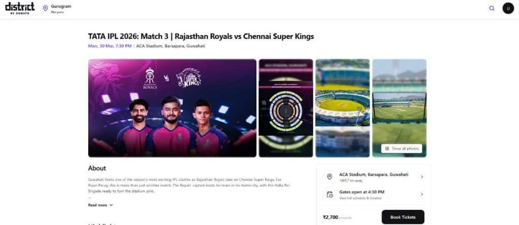 Match 3 | Rajasthan Royals vs Chennai Super Kings