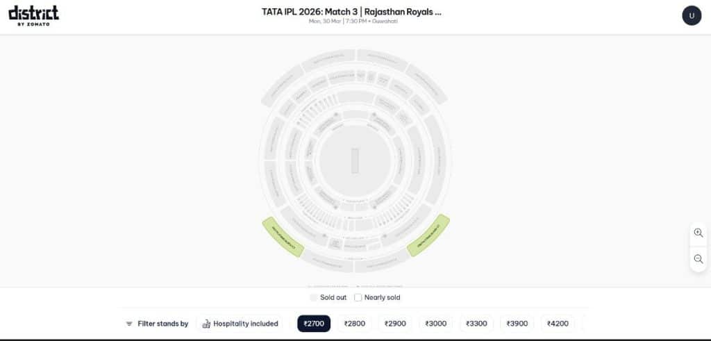 Step3: Ticket Booking Guide for RR vs CSK Match 3 IPL 2026