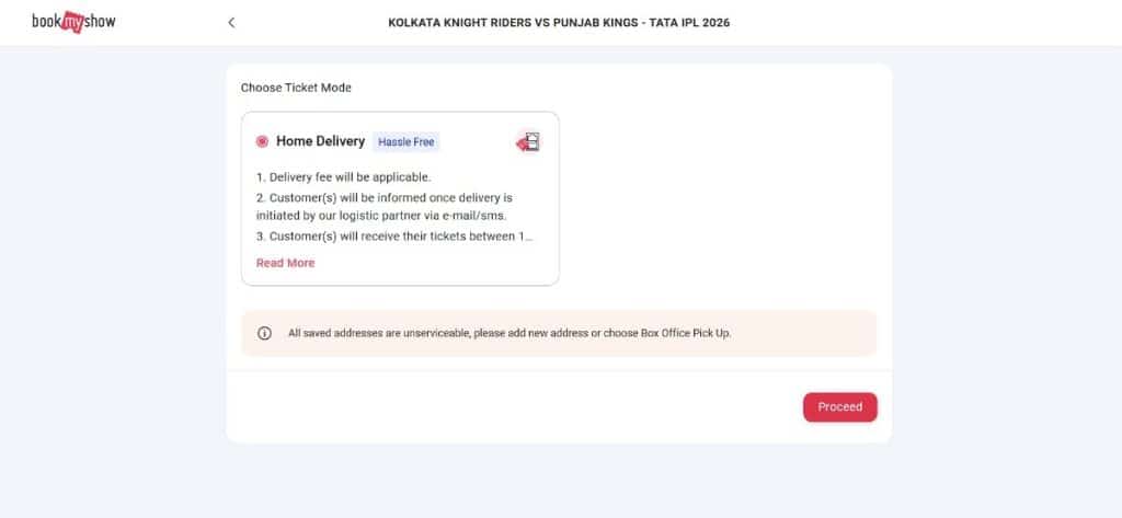 Step5: Booking Guide for IPL 2026 Tickets at Eden Gardens Kolkata