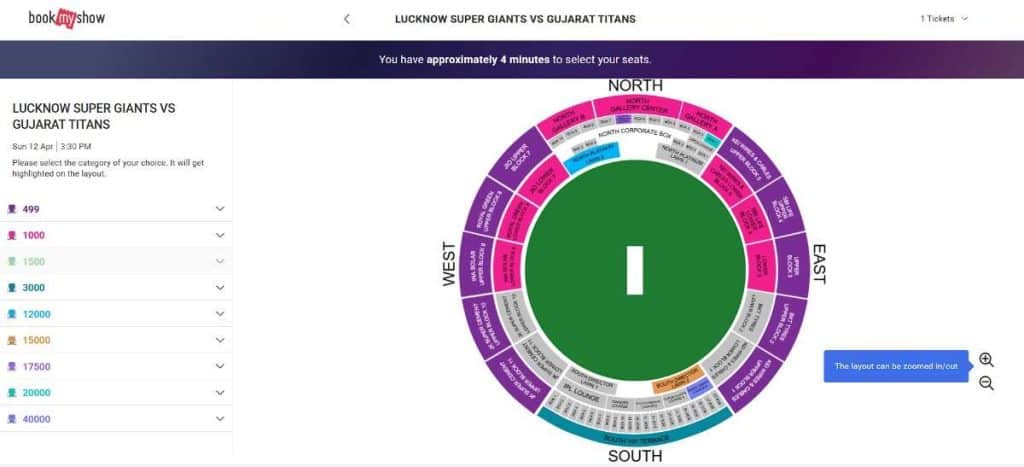 Select your price category