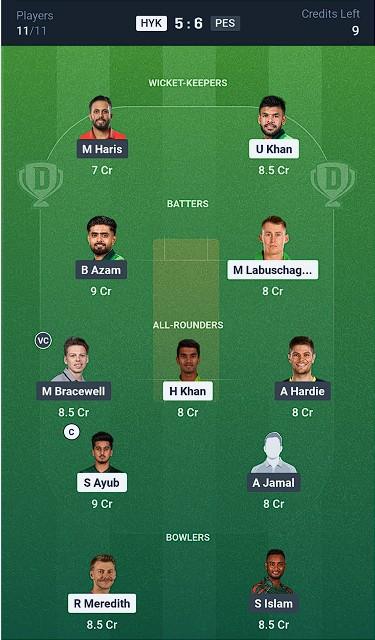 Dream11 Team for Hyderabad Kingsmen vs Peshawar Zalmi Dream11 Team for Hyderabad Kingsmen vs Peshawar Zalmi