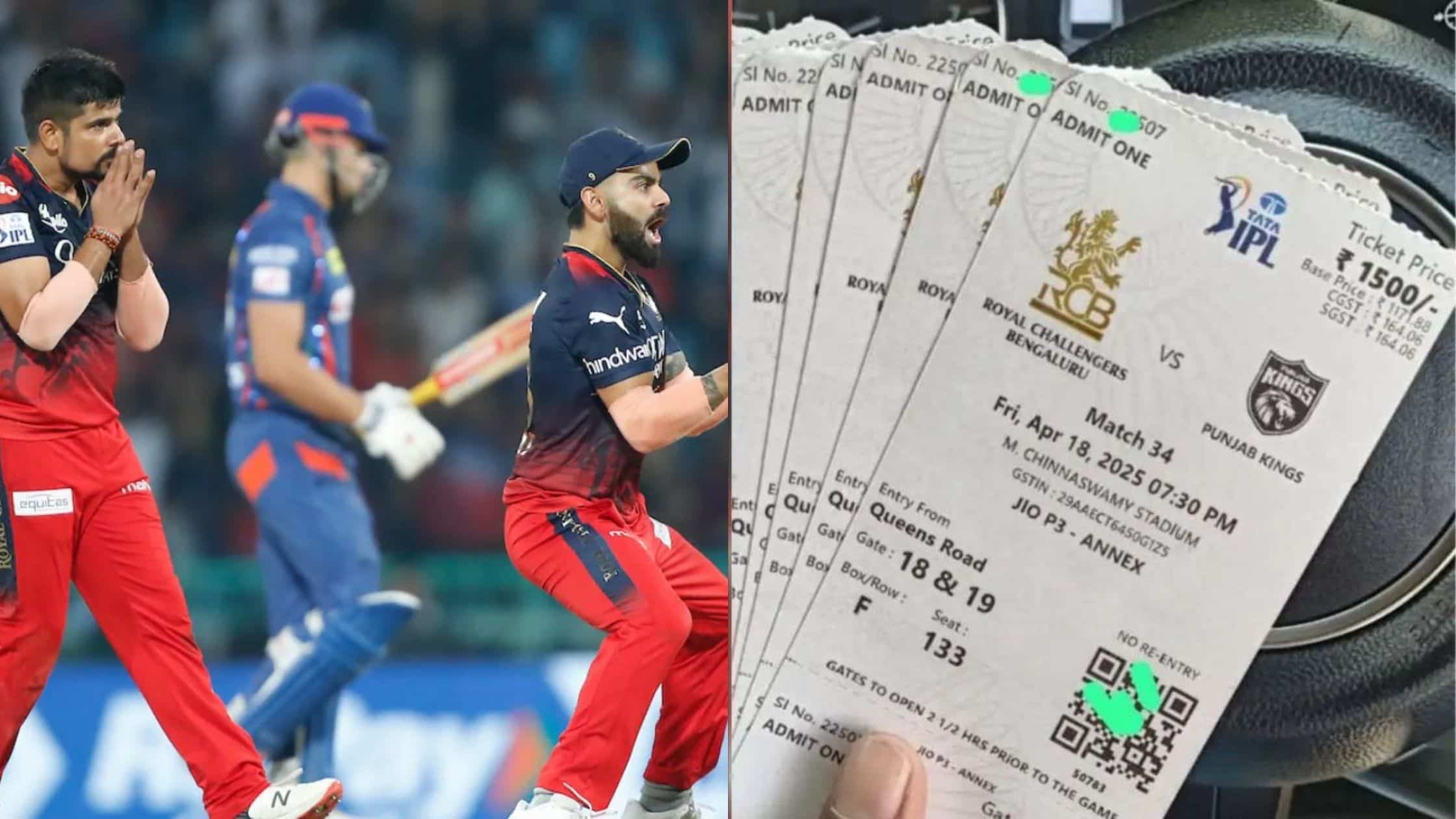 RCB vs LSG IPL 2026 Match 23 Tickets: Prices & Booking Details