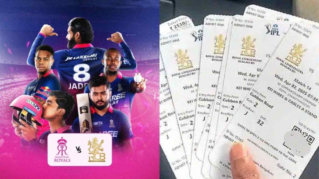 RR vs RCB IPL 2026 Match 16 Tickets
