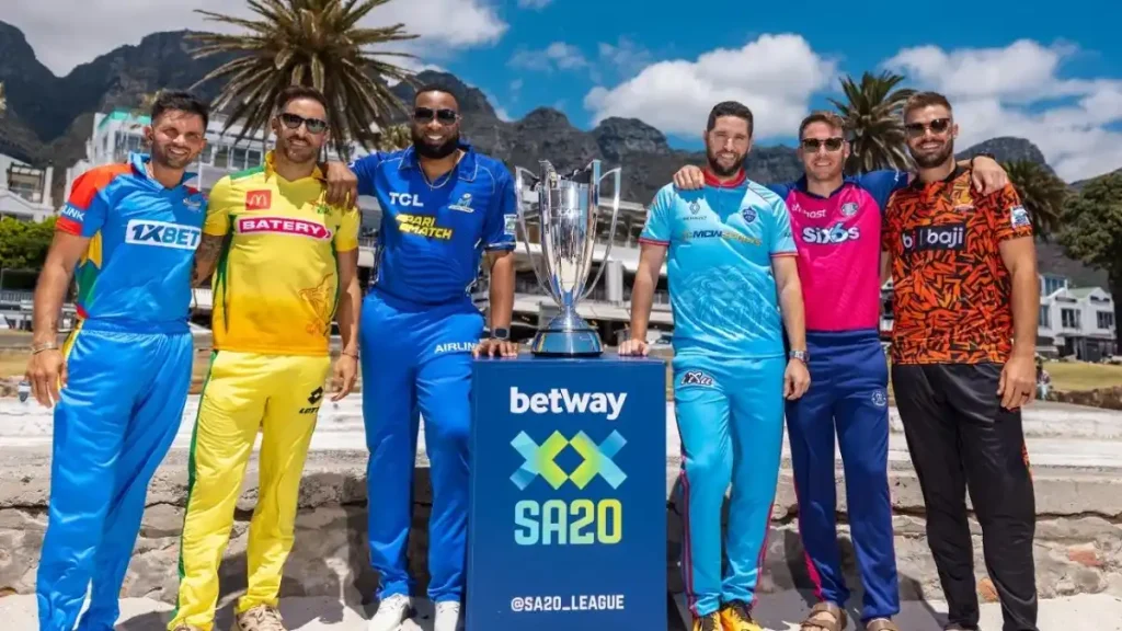 SA20 League Captains with Trophy SA20 League Captains with Trophy