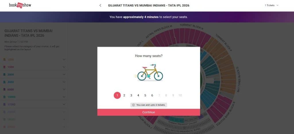 Select How Many Seats