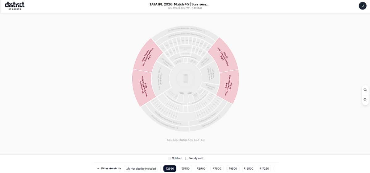 Choose Your Stand from the Seating Map