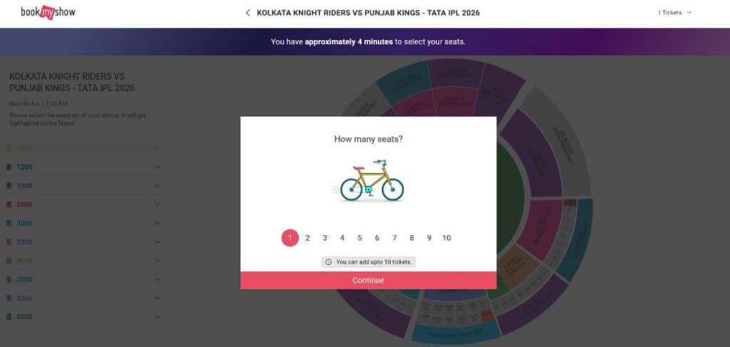 Choose How Many Seats