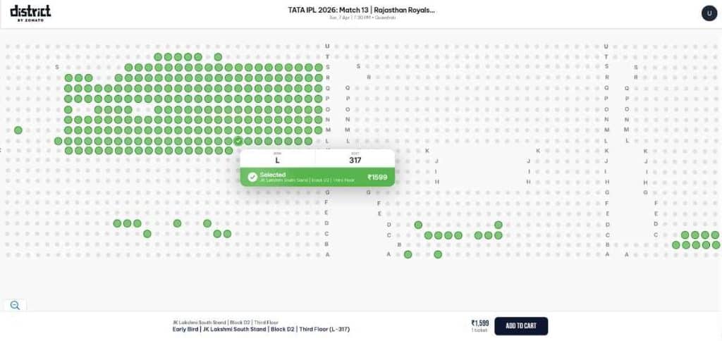 Step 3: RR vs MI Match 13 IPL 2026 Ticket Booking Guide Step 3: RR vs MI Match 13 IPL 2026 Ticket Booking Guide