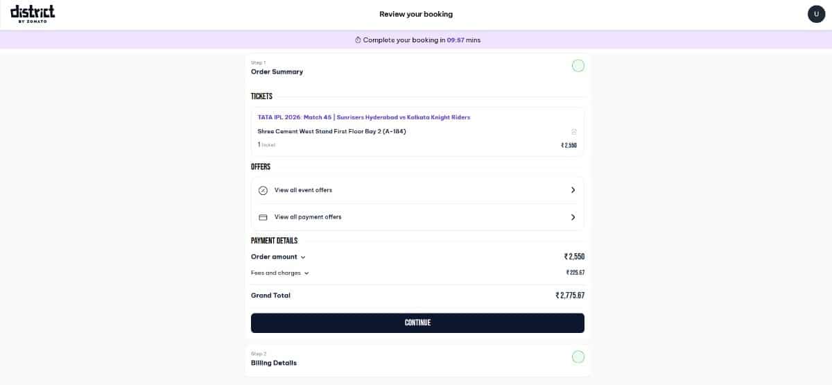 Review Order Summary and Apply Offers