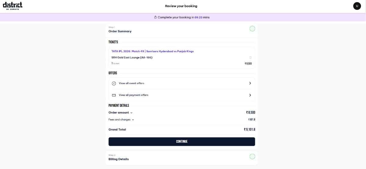 Review Your Order Summary