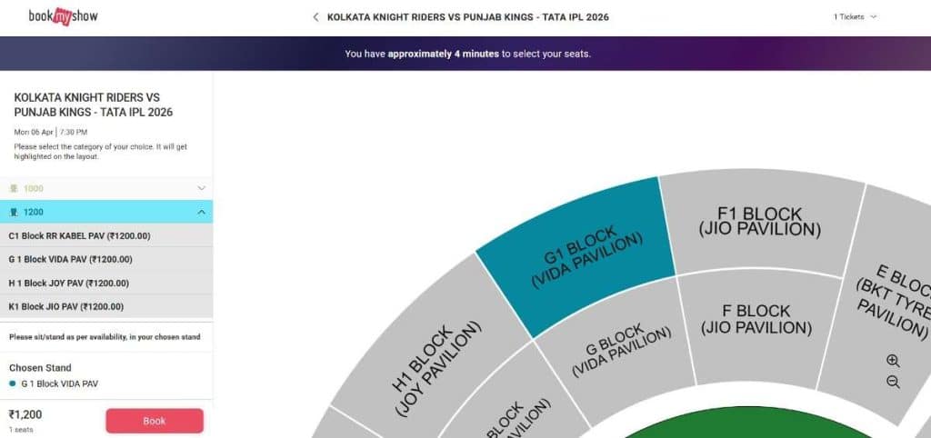 Confirm Ticket Mode and Pickup Details