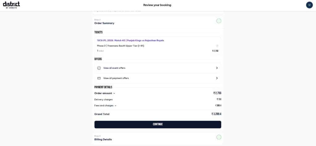 Check the Order Summary