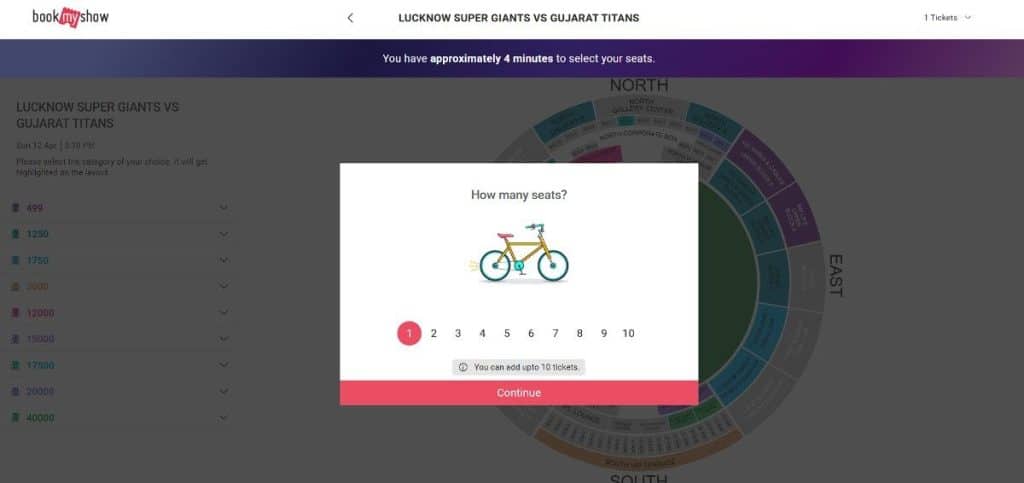 Select How Many Seats