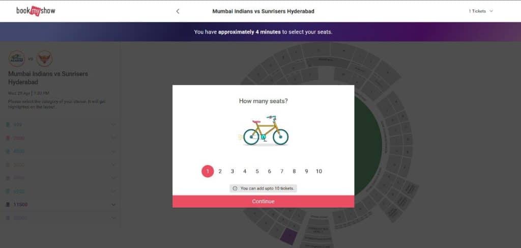 Select How Many Seats