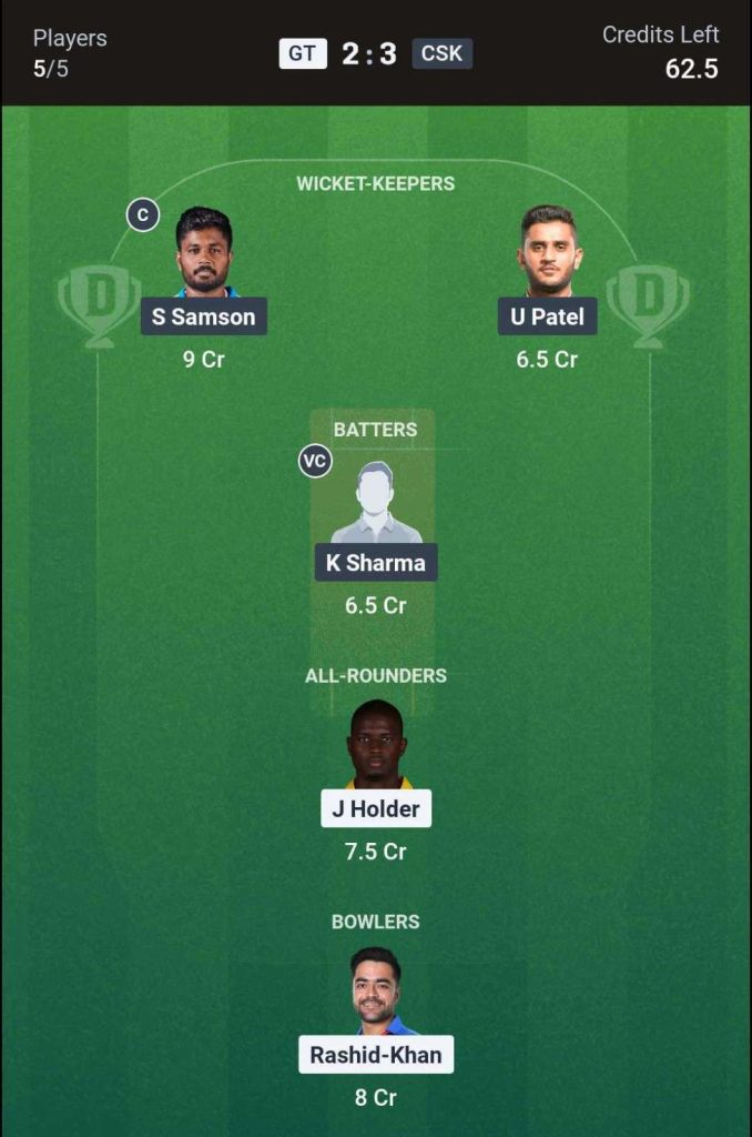 GT vs CSK Match 66 (2nd Innings) Dream11 Team 3 GT vs CSK Match 66 (2nd Innings) Dream11 Team 3