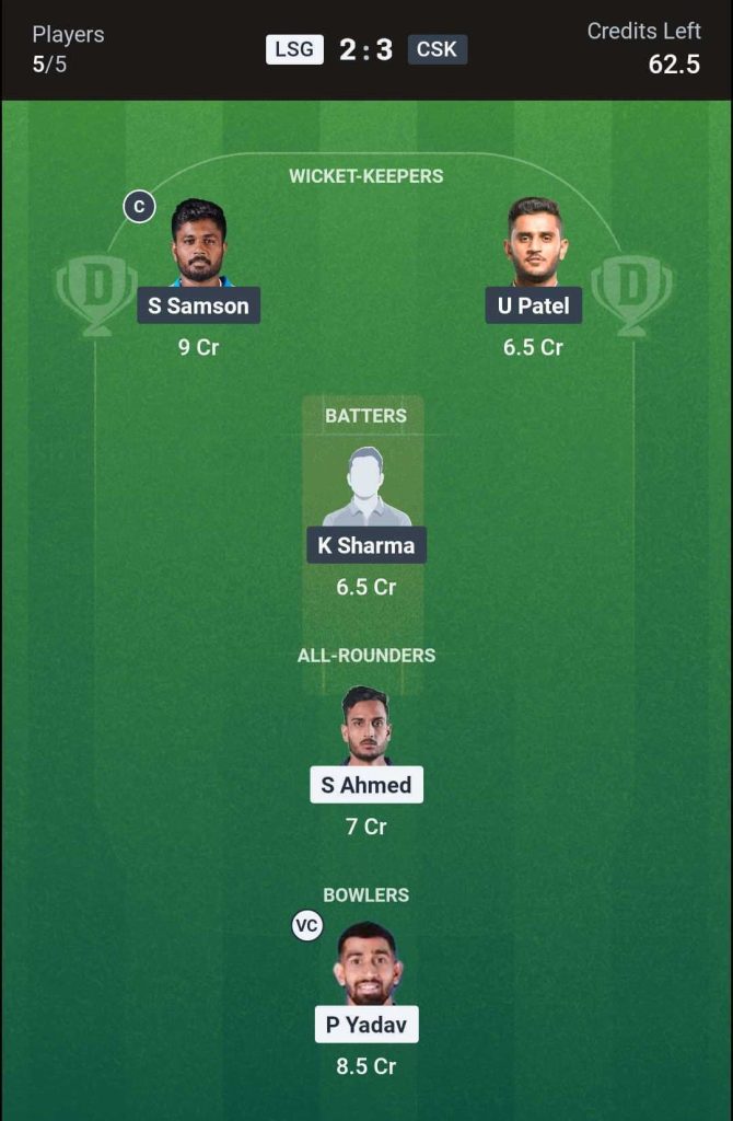 LSG vs CSK Match 59 (2nd Innings) Dream11 Team 2