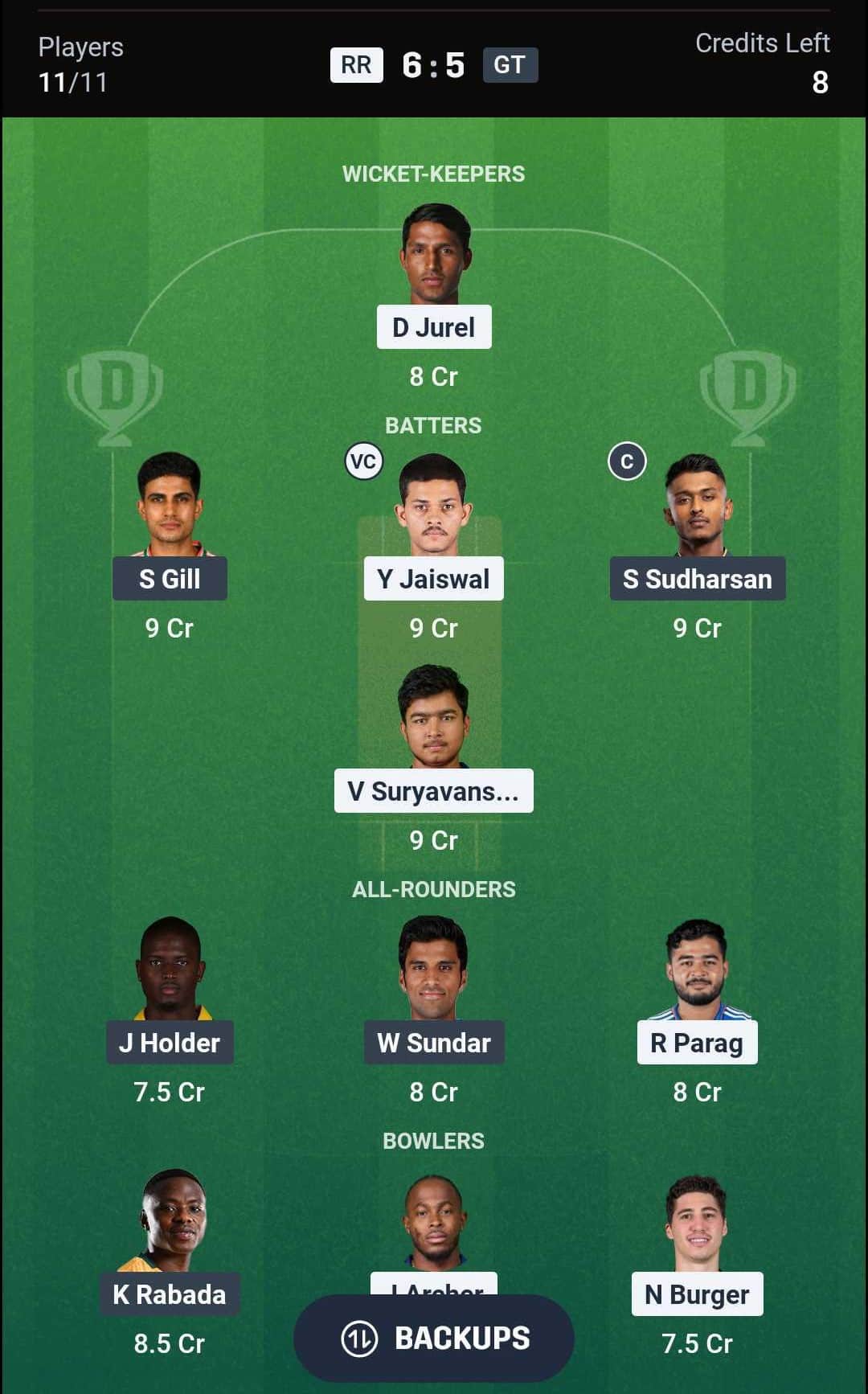 RR vs GT IPL 2026 Match 52 Dream11 Team 3 RR vs GT IPL 2026 Match 52 Dream11 Team 3