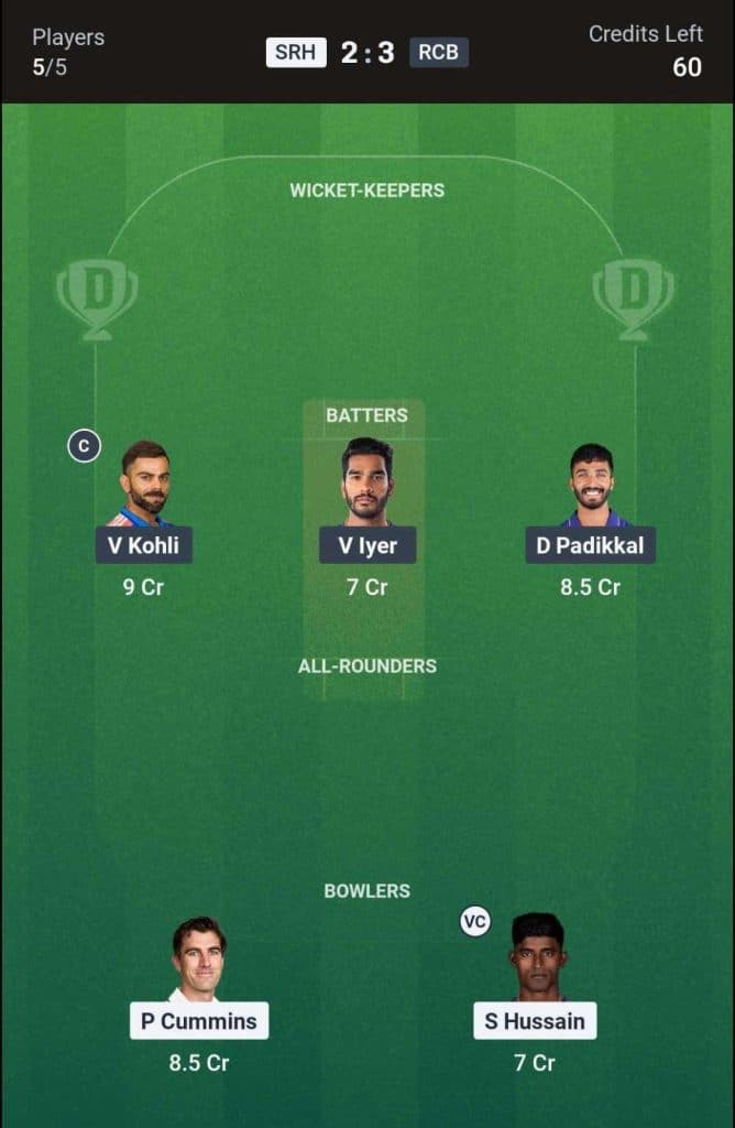 SRH-vs-RCB-Match-67-2nd-Innings-Dream11-Team-1 SRH-vs-RCB-Match-67-2nd-Innings-Dream11-Team-1