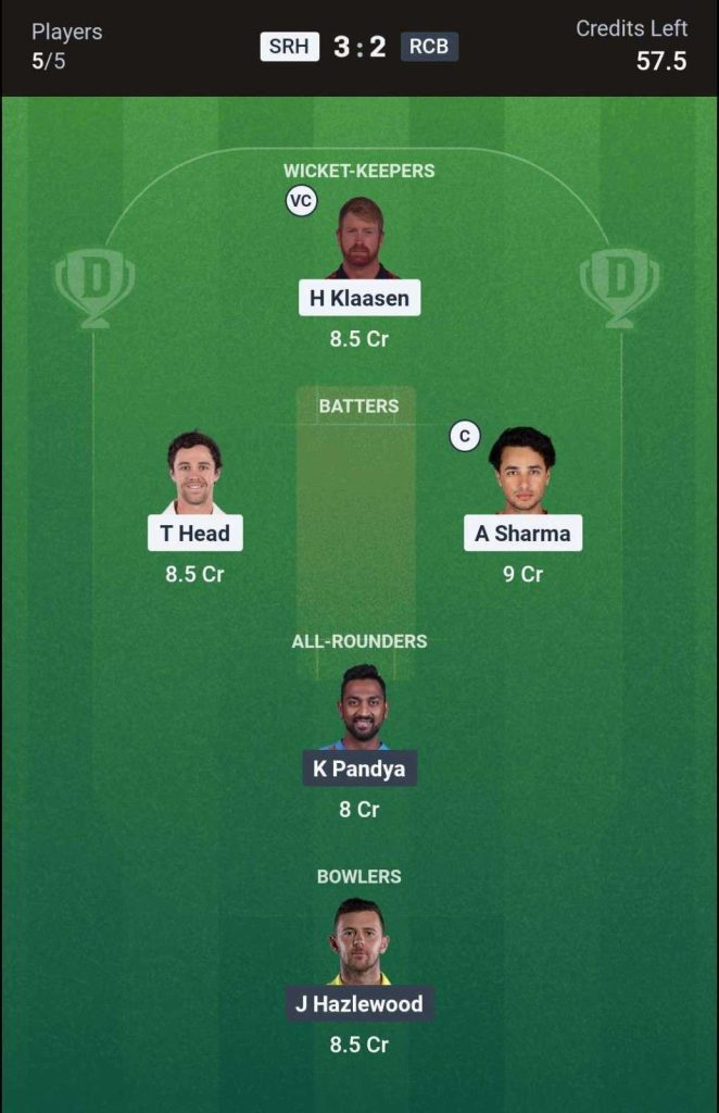 SRH-vs-RCB-Match-67-2nd-Innings-Dream11-Team-3 SRH-vs-RCB-Match-67-2nd-Innings-Dream11-Team-3