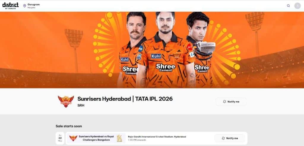 SRH vs RCB Match 67 Ticket Booking Guide