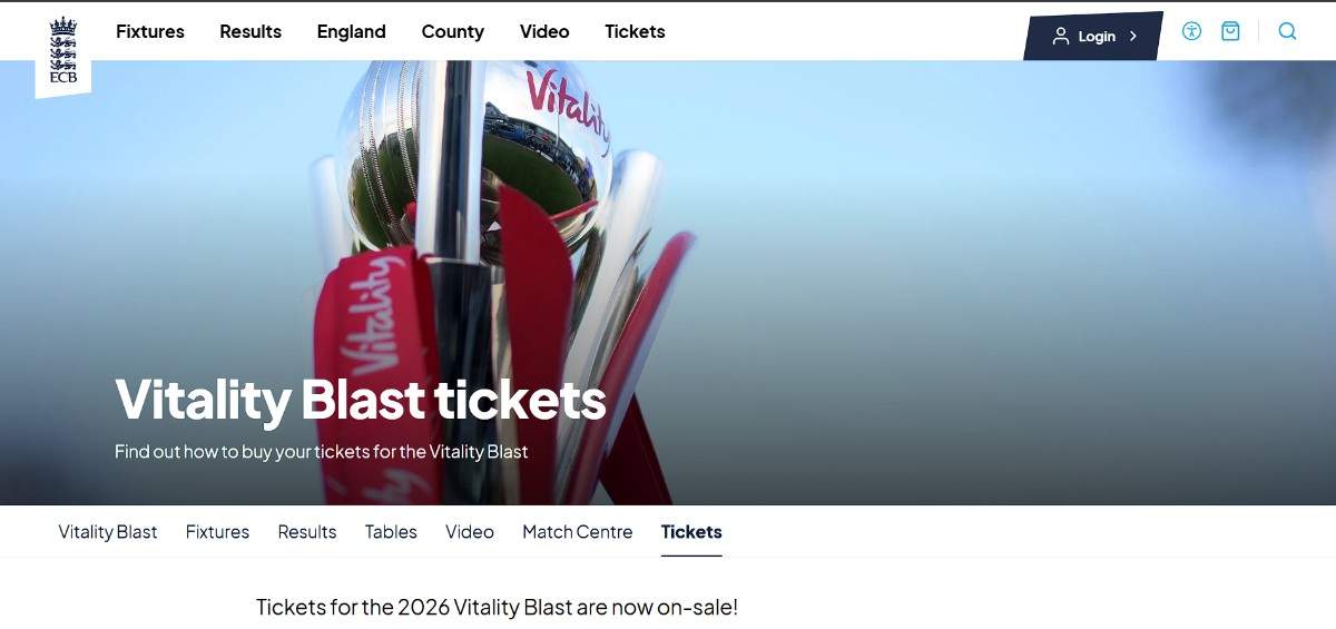 Visit the ECB Vitality Blast Tickets Page