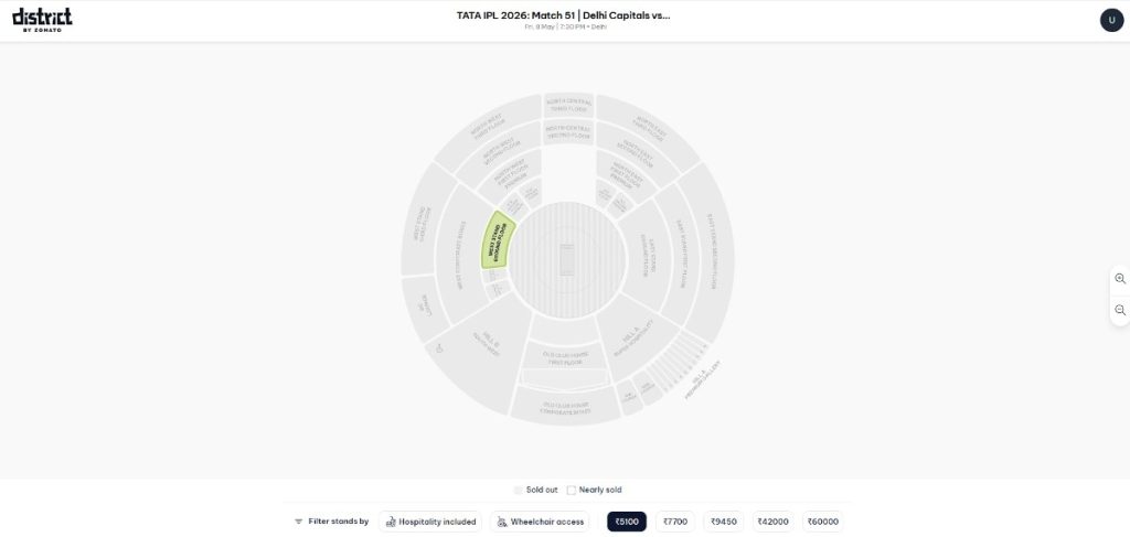 Choose Your Stand from the Seating Map