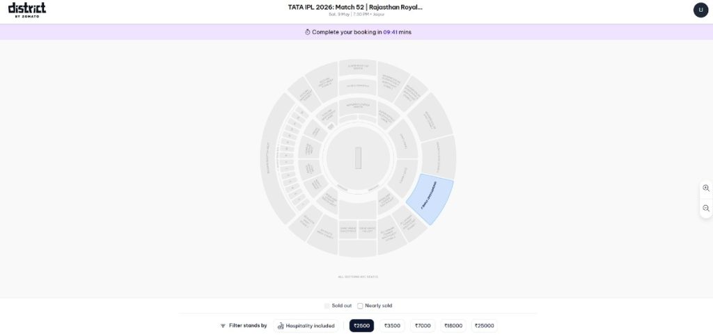 Choose Your Stand from the Seating Map