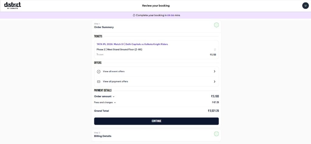 Review Order Summary and Check Offers