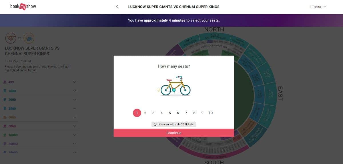 Select How Many Seats You Want Select How Many Seats You Want