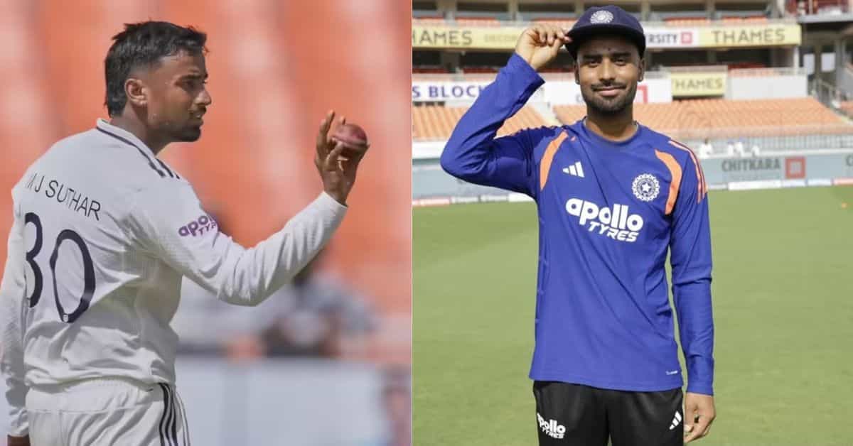 Manav Suthar Takes Wicket on 4th Ball of Test Career Dream Debut