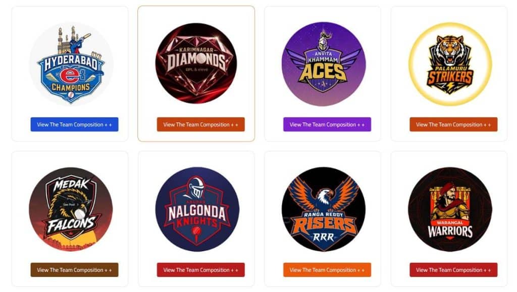 TG T20 Teams
