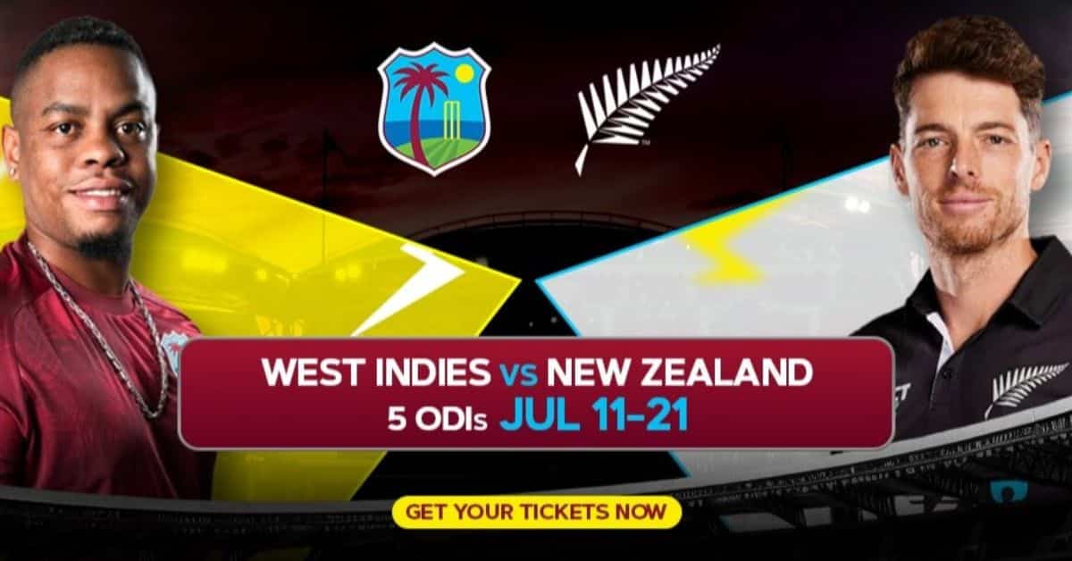 New Zealand Tour of West Indies 2026 Tickets Prices, & Booking Guide